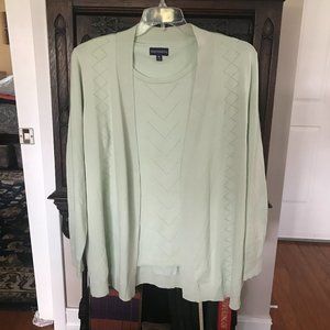 TRAVELSMITH: MINT GREEN SWEATER SET XL